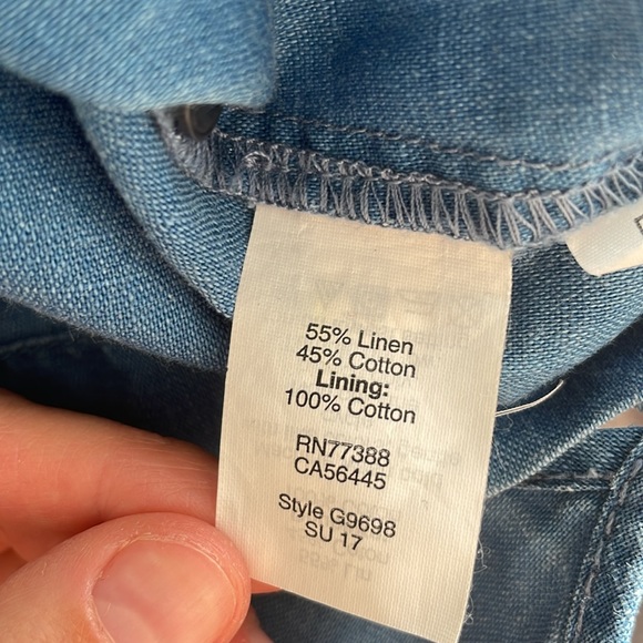 Madewell Chambray Tie Shoulder Dress - Picture 7 of 7